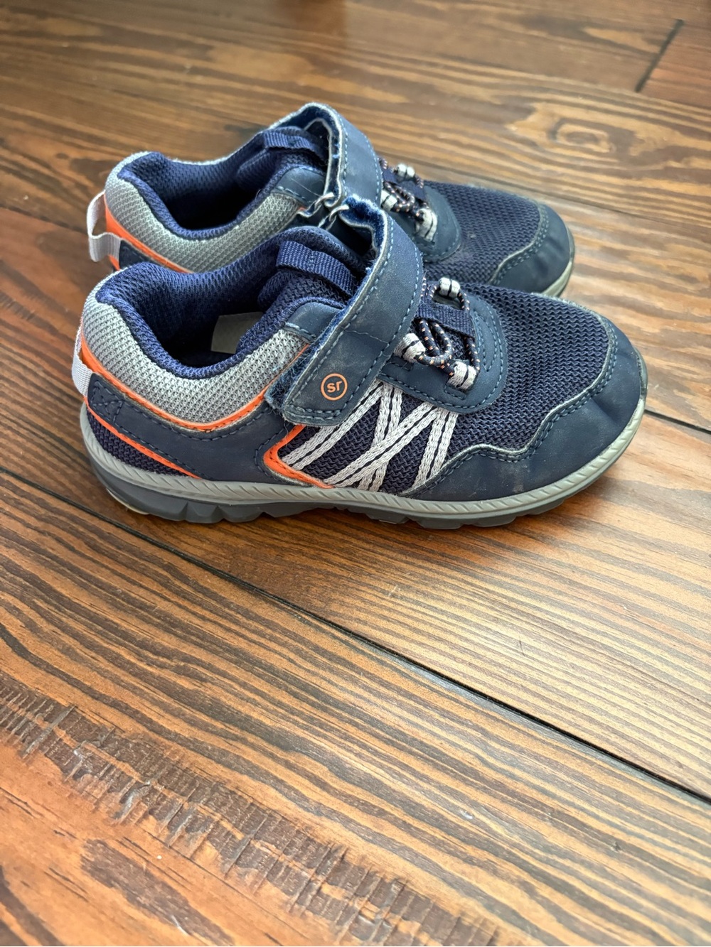 Stride Rite Navy and Orange Boys' Athletic Sneakers